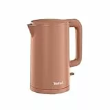 Tefal Thermo Protect, Bouilloire électrique, Safe to Touch, Paroi intérieure en acier inoxydable, 1500W, Noir, KO140PEO