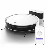 OKP Aspirateur Robot K5, 2500 Pa, 120 Min, Auto-Recharge, Programmable avec 3 Modes de Puissance, Retour Auto à la Station, Silencieux, Wi-FI/Alexa/App, Adapté aux sols durs, Poils d'animaux et Tapis