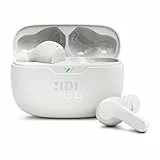 JBL Wave Beam, Écouteurs Intra-Auriculaires sans Fil, Résistance à l'Eau IP54 et IPX2, Appels Mains Libres et Batterie à Autonomie de 32 heures, en Blanc
