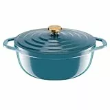Tefal Air, Cocotte en fonte ovale 30cm, Cocotte légère en fonte d'aluminium, Nettoyage facile, Revêtement en céramique sûr, Couvercle de condensation, Compatible four, Induction E2708904