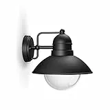 Philips myGarden Hoverfly Lanterne murale vintage pour extérieur, jardin et terrasse, [Noir] nécessite 1 ampoule 60 W