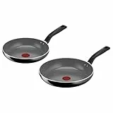 Lagostina Goccia Lot de 2 poêles 24/28 cm, revêtement en céramique antiadhésif, glisse optimale, nettoyage facile, écologique, thermo-Signal, sûr, compatible avec induction