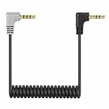 Câble de Microphone TRS vers TRRS, 3,5 mm Mâle à Mâle Angle Droit câble patch pour Rode VideoMic, VideoMicro Go et Autres Microphones Externes Replacement Rode SC7 Câble Noir