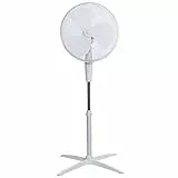 Russell Hobbs 16' Pouces, Léger, Ventilateur Sur Pied, 3 Vitesses, Oscillation Grand Angle, Flux D'Air Puissant, Hauteur Réglable, Blanc - Rhppf1621
