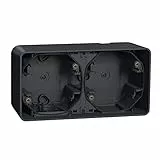 Schneider Electric - Mureva Styl - Boîte 2 postes horizontale - saillie - IP55 - IK08 - gris - MUR37914