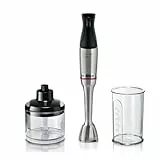 Bosch - ErgoMaster - Mixeur plongeant, série 6, 1200 W, QuattroBlade System Pro, acier inoxydable, MSM6M820