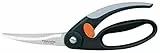 Fiskars Cisaille à volaille, Longueur totale: 25 cm, Acier/Plastique, Functional Form, 1003033, Noir/Gris/Orange