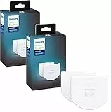 Philips Hue Module d'interrupteur Mural, Blanc, 2 x Pack de 2 (4 Total)