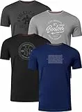 FULL TIME SPORTS Pack de 4 Tee‑Shirts Homme Manches Courtes Imprimés PRINT-001-PACK-6-L