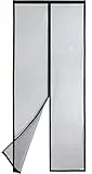 Apalus VP Moustiquaire Magnétique Pour Porte – Maille Ultrarésistante, Joint Magnétique de Haut en Bas, Fermeture Automatique, Garde l'Air Frais à l'Intérieur (90x210,Noir)