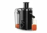 Moulinex Frutelia Plus Centrifugeuse, 950 ml, 350 W, 2 vitesses, Goulot 6 cm, Filtre inox, Compact, Jus maison de fruits et légumes JU370810, Noir