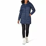 Amazon Essentials Doudoune à Capuche Déperlante, Légère et Compactable (Disponible en Grande Taille) Femme, Bleu Marine, XL