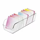 1PCS Boîte à Thé En Plastique, Transparent Boîtes et Coffrets à Thé et Café, Divisé Boite a the Compartiments avec 2 Cellules, Accès Facile Boite Tiroir pour Dosettes de Café, Sucre Dosette (1PCS)