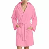 PETTI - Peignoir Femme, Peignoir Homme, Peignoir de Bain, Peignoir de Bain Femme, Peignoir de Bain Homme, Rose