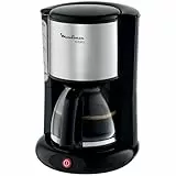 Moulinex Cafetière Filtre Inox, 10 à 15 Tasses, 1.25L, Filtre Amovible, Arrêt Automatique, Système anti-goutte, Porte-filtre pivotant, Subito FG360811