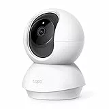 Tapo C21A 2K(3MP) Caméra Surveillance WiFi intérieure 360°, Vision Nocturne, Notifications en Temps réel, Détection de Personne, Suivi de Mouvement, Télécommande, Compatible avec Alexa