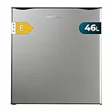 Cecotec Petit Réfrigérateur Mini Bar 46L GrandCooler 20000 SilentCompress Inox E. Hauteur 48,7 cm, Largeur 48 cm, Basse Consommation, Porte Réversible, Fonctionnement Cyclique, Inox.