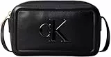 Calvin Klein Sac à Bandoulière Femme Bold Camera Bag avec Logo, Noir (Black), Taille Unique