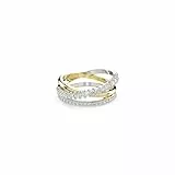 Swarovski Bague Hyperbola, Tailles variées, Blanche, Finition mix de métal