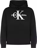 Calvin Klein Sweat à Capuche Homme Core Monologo avec Capuche, Noir (CK Black), L