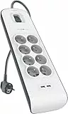 Belkin BSV804ca2M 8 prises Avec 2 ports USB - Blanc