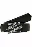 KARL LAGERFELD Ceinture en cuir K/Autograph couleur noire (mesure de la taille en centimètres), Noir , 75 cm