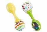 Fisher-Price Mes Premières Maracas jouet musical, hochets adaptés aux mains de bébé, allient divertissement et douceur, 3 mois et plus, BLT33