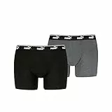 PUMA Elements Boxer, Gris, L (Lot de 2) Hommes