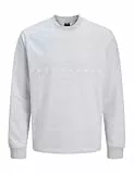 JACK & JONES Crew Neck Sweat à col Rond de Marque Jcolido, Blanc-Gris, L Homme