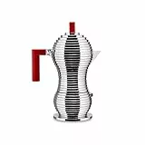 Alessi | Pulcina MDL02/6RFM - Cafetiére Espresso pour Induction de Design en Fonte d'Aluminiumn et PA, 6 Tasses, Rouge