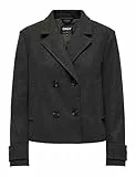 ONLY Femme Onlfreja Life Short Db Otw Noos Veste Manteau, Gris Foncé Mélangé, L EU