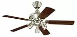 Westinghouse Lighting 7211440 Kingston, Ventilateur de Plafond avec Lampe intégrée Métal, GU10, Aluminium brossé, 105 cm