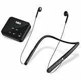 1Mii Casque sans fil pour TV, écouteurs tour de cou sans fil pour regarder la télévision pour personnes âgées avec émetteur, pas de retard audio, appairage automatique, Plug n Play, 3,5 mm AUX/RCA