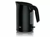 Braun WK 3110 BK Bouilloire | Capacité 1,7 l | 3000 W | Système de cuisson rapide | Filtre anti-calcaire amovible | Grand indicateur de niveau d'eau | Sans BPA | Noir
