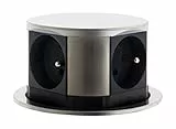 Otio Bloc multiprise encastrable compact 4 prises 16A 2P+T - Finition Inox