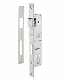 THIRARD - Serrure Encastrable à Cylindre pour Menuiserie Métallique - Axe 22 mm - Pêne Dormant Réversible - Têtière Inox - Gâche Incluse - Zingué - Gris