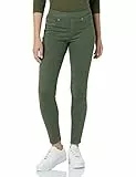 Amazon Essentials Jegging Facile à Enfiler Extensible Taille Mi-Haute - couleurs abandonnées Femme, Vert Foncé, 42 Taille courte