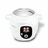 Moulinex, Cookeo Multicuiseur intelligent 6L, 80 recettes intégrées, Cuisson sans surveillance, Ecran intuitif, Guide de cuisson, Application MyMoulinex, 1600W, Blanc, 15 ans réparabilité CE854110
