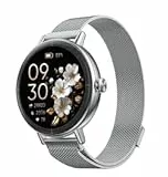 Montre Connectée Homme Femme avec Réponse/Appel, 1.27' Cadran Dynamique - Fréquence Cardiaque/Sommeil/SpO2,Montre Connectée Femme pour Samsung/iPhone/Android, Étanche IP68, 110+ Modes Sport-Argenté