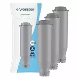 Wessper Filtre pour machine à café, cartouches de filtre à eau, compatibles avec les machine à café Krups F008, Nivona, Siemens, Bosch, AEG- 3 pièces