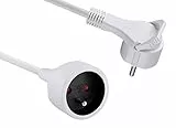 Electraline 101461 Rallonge Prolongateur électrique 5 m fiche extra plate 16A - section 3G1,5 mm²