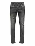 Only and Sons Loom Homme Jean Noir W33L32 99% Coton, 1% Élasthanne Slim Fit