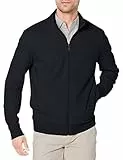 Amazon Essentials Sweat-Shirt à Col Montant, à Fermeture Éclair Intégrale, en Tissu Éponge French Terry Léger Homme, Noir, L