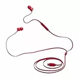 JBL Tune 310 C, Écouteurs filaires Hi-Res, son Pure Bass JBL, connexion USB-C, câble plat anti-nœuds, télécommande à trois touches avec microphone, en rouge