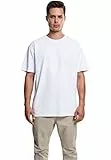 URBAN CLASSICS T-Shirt Oversize pour Homme, Tissu Epais, Coupe large, Manches Courtes, Heavy Oversized Tee, 90% Coton, 10% Viscose, White, Taille XXL
