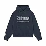 Sweat à Capuche Homme Pull for The Culture Crystal Baggy Sweat-Shirt à Capuche Imitation Diamants Hommes Femmes Pull Sport Mode Casual Hip Hop Jumper Cadeau