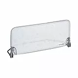 Safety 1st Standard Bed Rail 90 cm, 18 mois-5 ans, Barrière de lit enfant inclinable, Tissu lavable en maille, Auto-verrouillage, Barrière de sécurité enfant lit, Gris/blanc