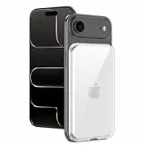 Effcotuo Coque Compatible avec Apple Batterie MagSafe Extern Etui Antichoc Cover Case Housse de Protection en Silicone Soft TPU Souple, Mince et Limpide -Transparent