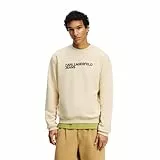 Karl Lagerfeld Jeans Homme Sweat À Logo Essential Coupe Régulière, Brun, M