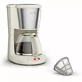 Cafetière filtre Subito Moulinex beige inox, Fonction de maintien au chaud en option, Filtre permanent réutilisable, FG5S1AE0, Rise